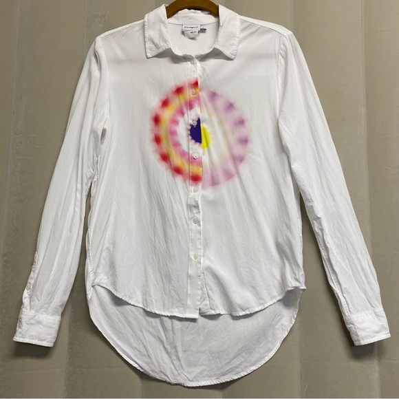 Desigual Women’s Shirt Small Button Up Geometric Viscose Lightweight Indie - Picture 2 of 13